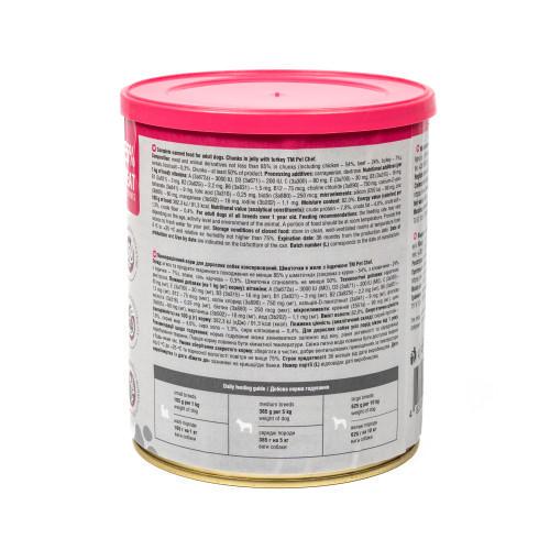 Корм вологий для дорослих собак Pet Chef з індичкою 800 г - фото 7 Корм вологий для дорослих собак Pet Chef з індичкою 800 г - фото 7