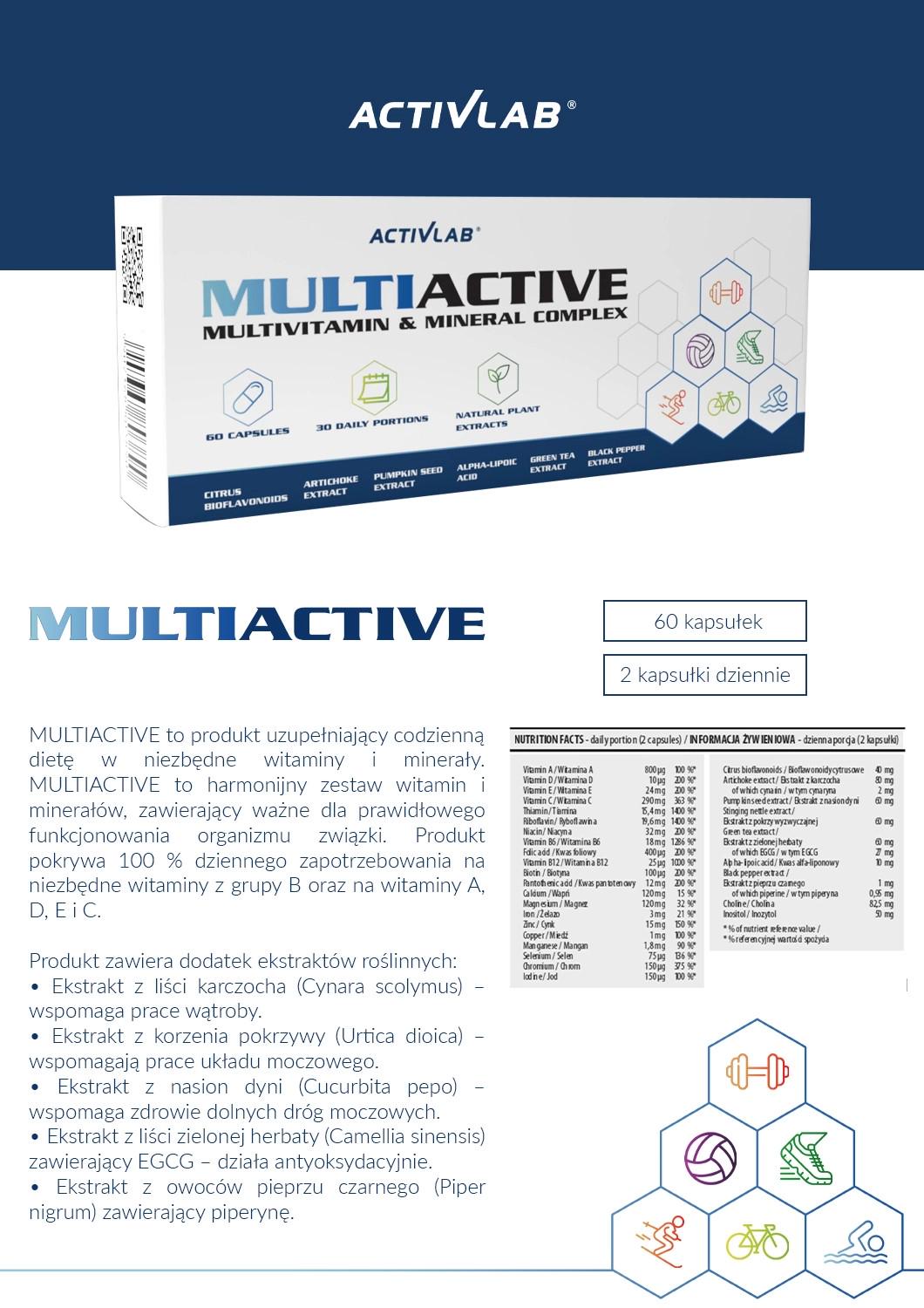 Витамины и минералы Activlab Multi Active 60 капс. - фото 2
