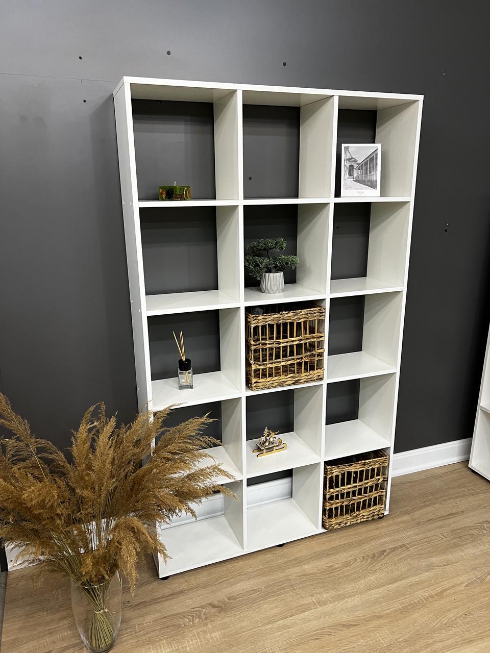 Стелаж В-15 на 15 комірок 1056х1770х252 мм Білий