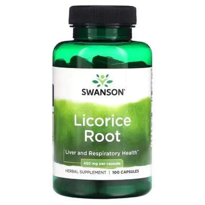 Корень солодки Swanson Licorice Root 450 мг 100 кап.