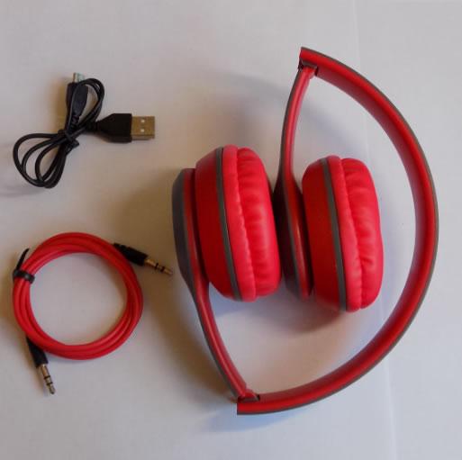 Наушники беспроводные накладные P47 4.1+EDR Wireless headphones bluetooth Черно-красный (882052070) - фото 5