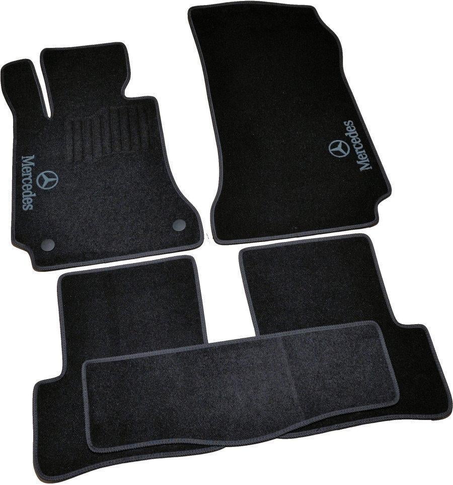 Килимки в салон ворсові для Mercedes C204 GLK X204 2007-2014 5 шт. Чорний (1398313066)