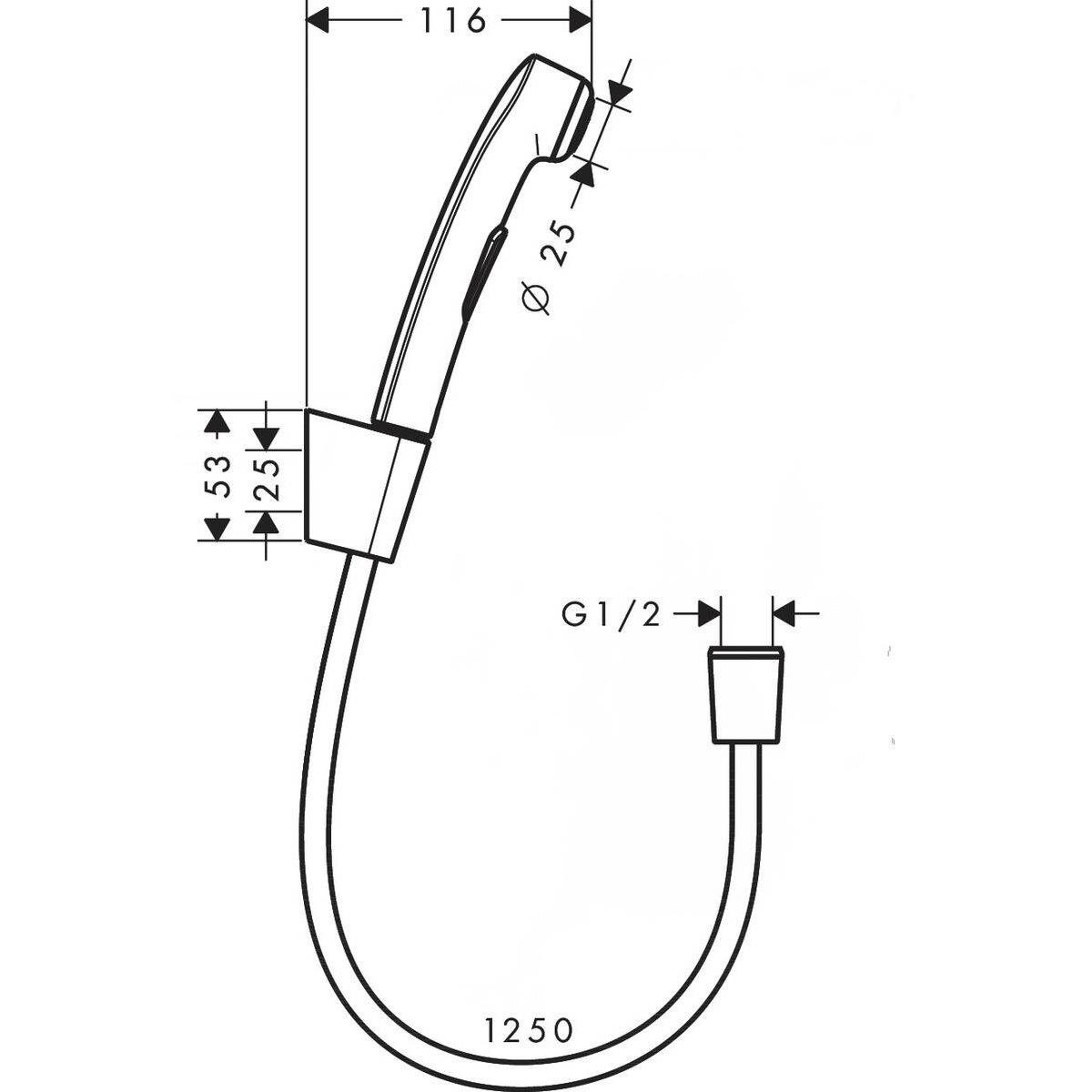 Комплект для гигиенического душа Hansgrohe HANSGROHE 32129990 Золотой (115474) - фото 2