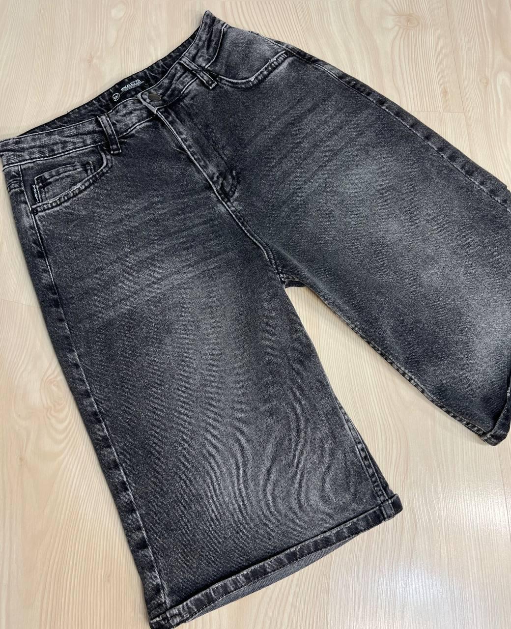 Шорты женские джинсовые Mikaletta 13124 бермуды с подворотом р. 30 Черный (4267) - фото 4 Шорты женские джинсовые Mikaletta 13124 бермуды с подворотом р. 30 Черный (4267) - фото 4