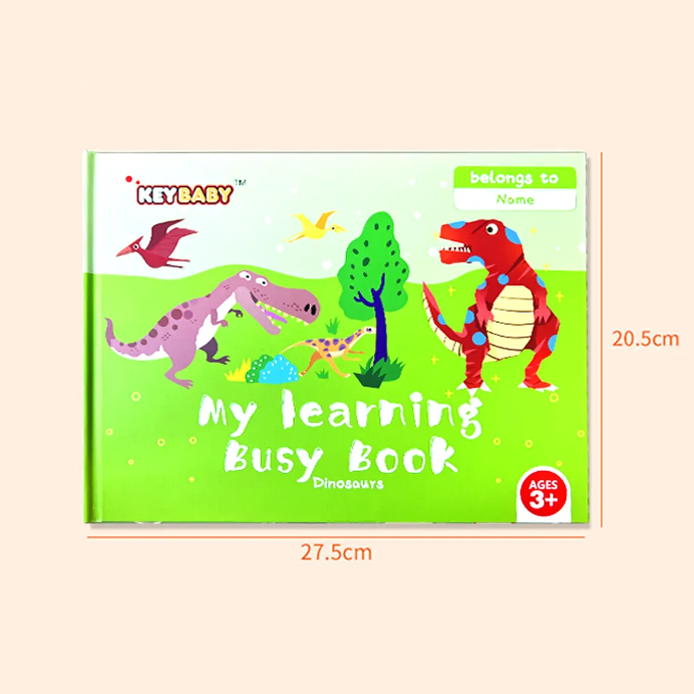 Книга навчальна Keybaby Dinosaur з липучками для дітей - фото 4