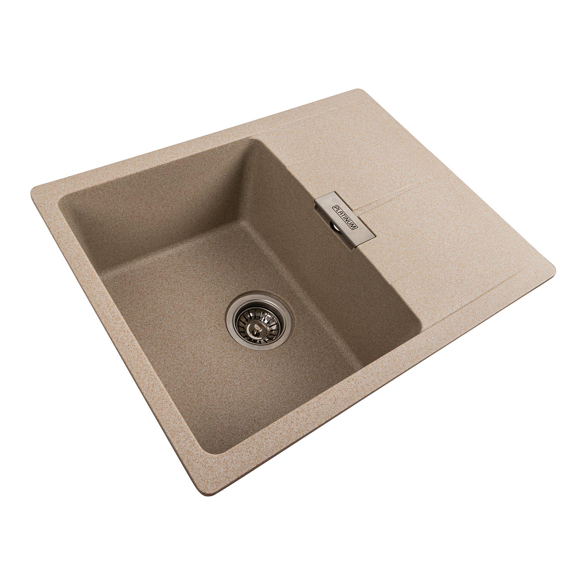 Мойка для кухни гранитная Platinum 6250 ZIRKONE матовая Сафари - фото 2 Мойка для кухни гранитная Platinum 6250 ZIRKONE матовая Сафари - фото 2