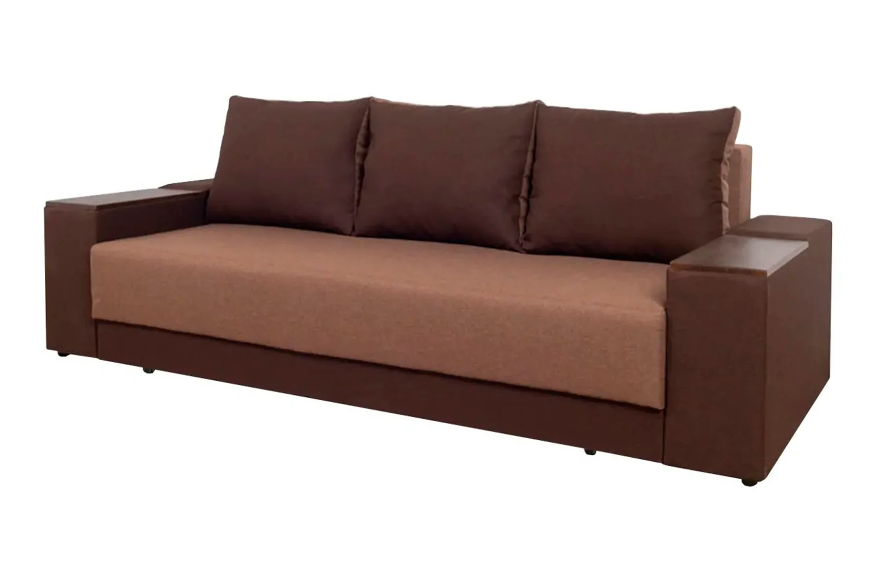 Диван Юпитер 235х98 см Бежевый с коричневым (25484903)