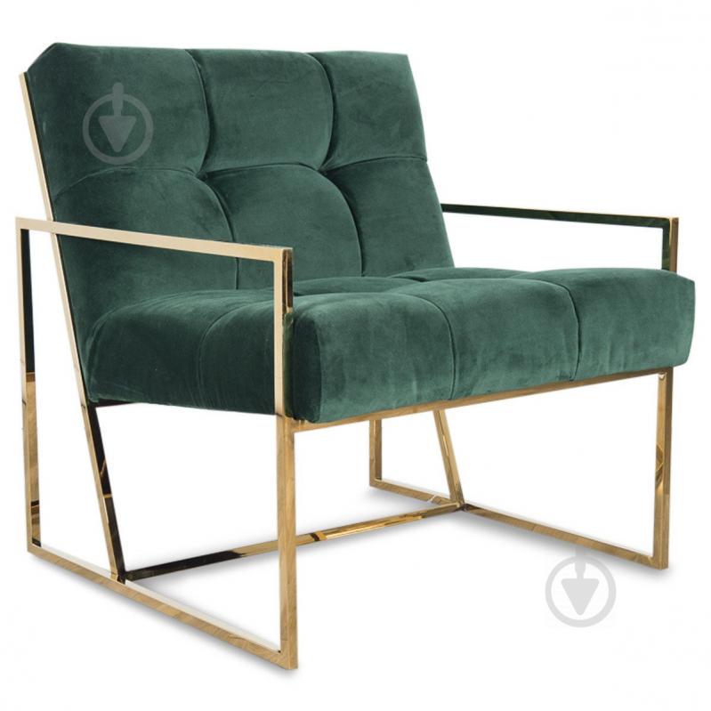 Мягкое кресло на металлическом каркасе JecksonLoft Шик Темно-зеленый 039
