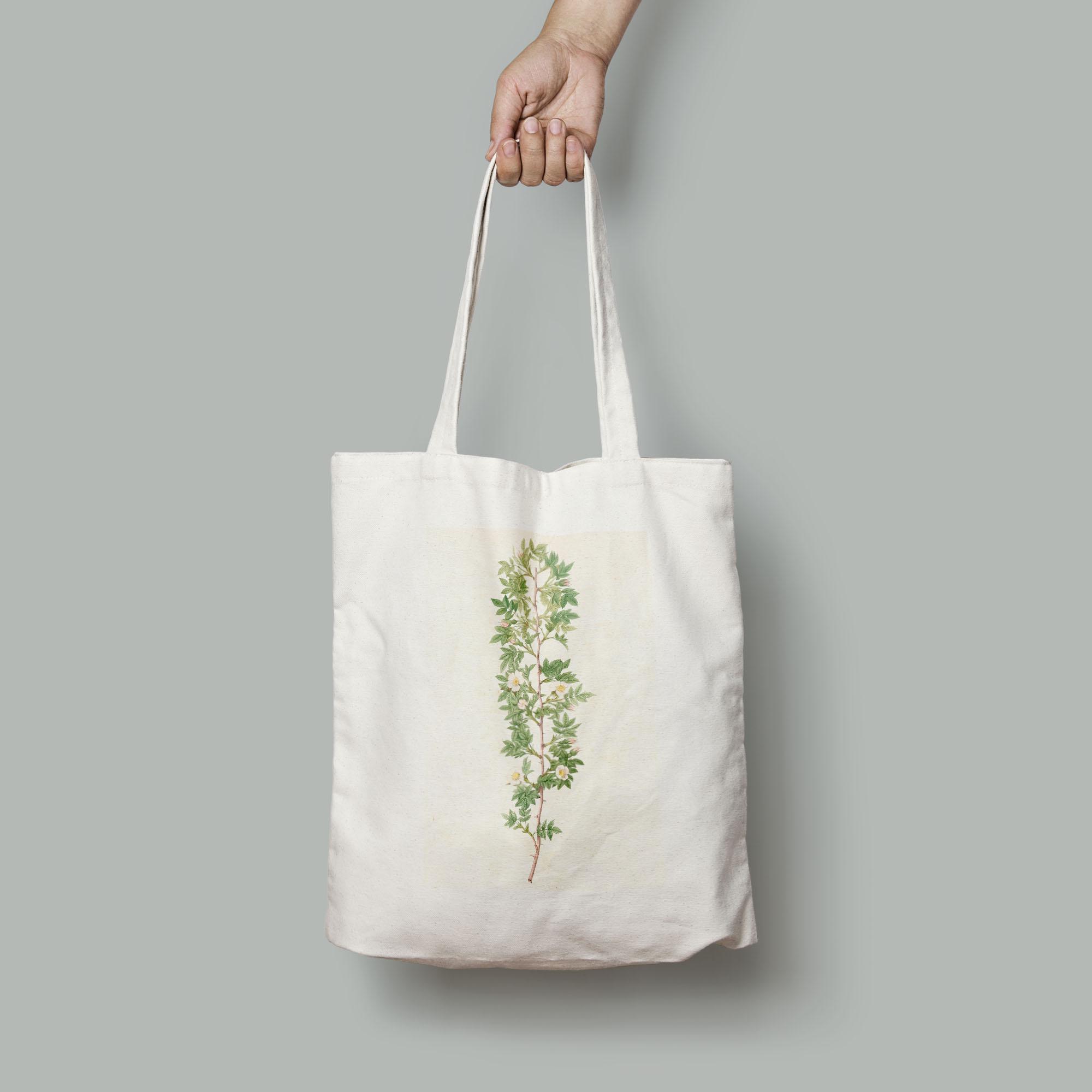 Эко-сумка Винтажный цветочный принт Роза москета шопер (Flowers1921006_Bag)