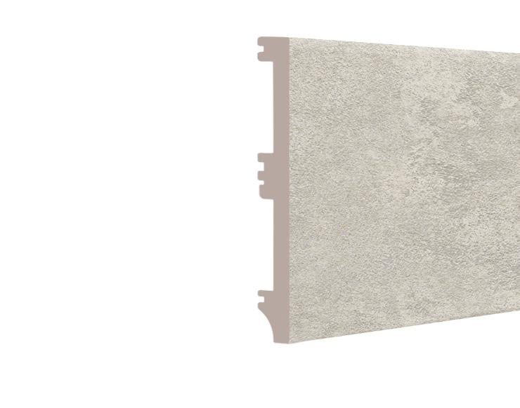 Плинтус дюрополимерный 10х100 мм Светлый бетон (10010Р-20175) Плинтус дюрополимерный 10х100 мм Светлый бетон (10010Р-20175)