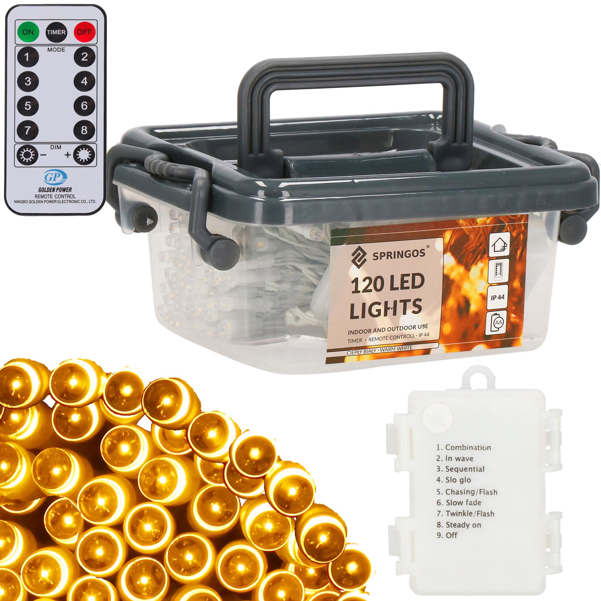 Гірлянда на батарейках Springos 120 LED 9 м Warm white (CL0171) - фото 8 Гірлянда на батарейках Springos 120 LED 9 м Warm white (CL0171) - фото 8