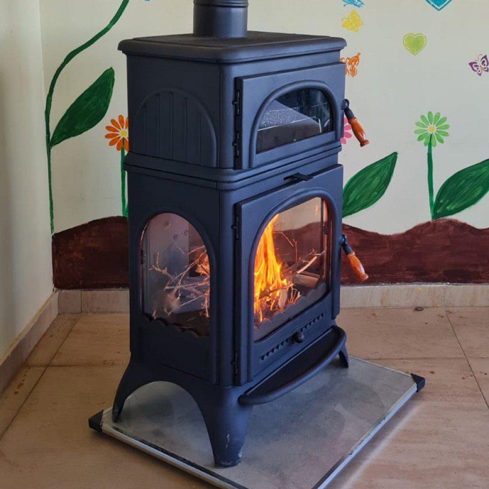 Піч чавунна Flame Stove Modena Lux Oven з духовкою 10 кВт (9359285) - фото 3