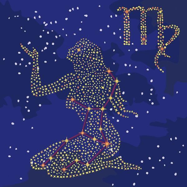 Набор для росписи по номерам Идейка Краска металлик Звездный знак Дева 50х50 см (КН9512-mt)