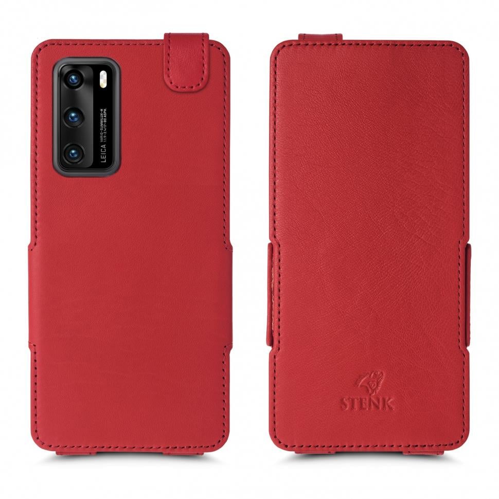 Чехол флип Stenk Prime для Huawei P40 Красный (65396)
