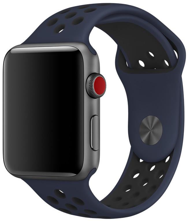 Силіконовий ремінець Band Nike Sport Series for Apple Watch 42/44/45/49mm,Obsidian Black (HC)