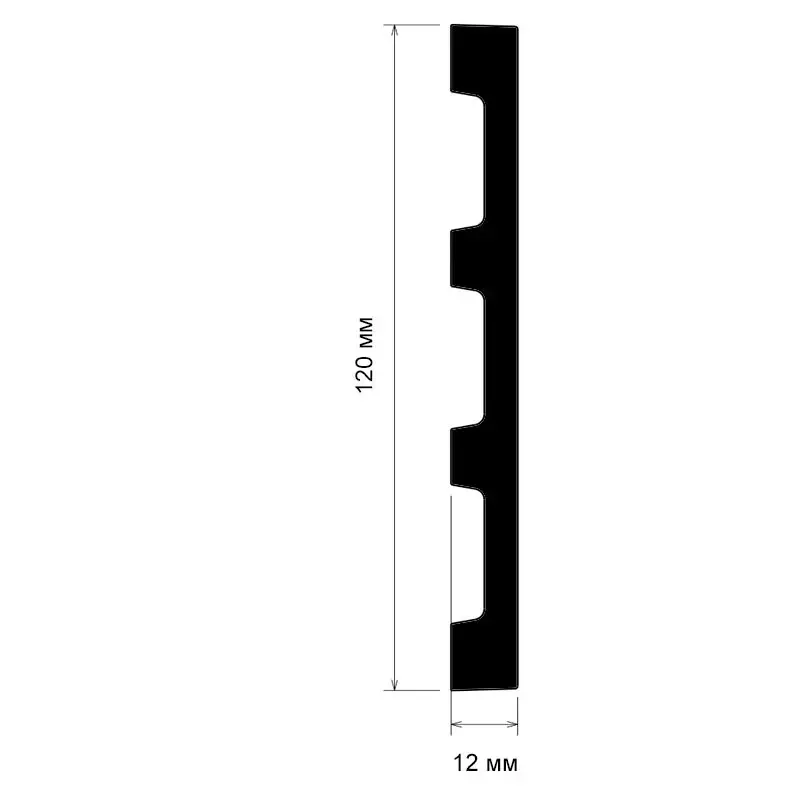 Плінтус поліуретановий Gaudi Decor CR 957 120x12x2000 мм (25344949) - фото 2