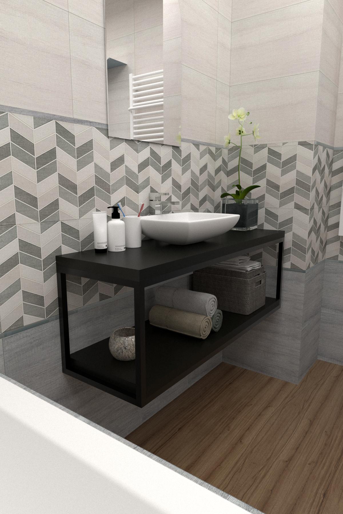 Тумба підвісна EcoLoft Ферро DSP-1214 в стилі лофт Чорний (26748718)