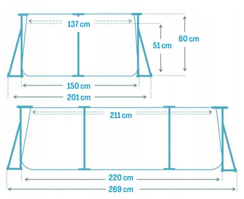 Бассейн каркасный Intex 220х150х60 см Синий (28270) - фото 3 Бассейн каркасный Intex 220х150х60 см Синий (28270) - фото 3