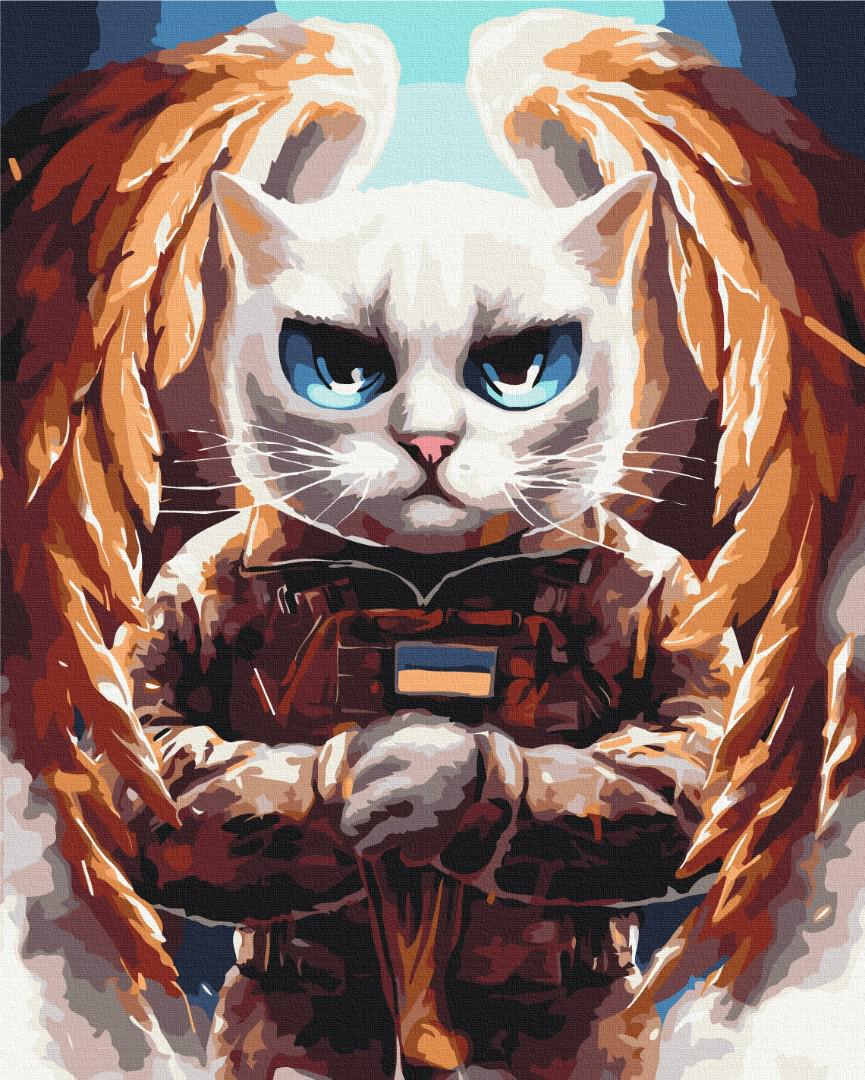 Картина за номерами Brushme Котик Ангел 50x60 см (BS53421L) Картина за номерами Brushme Котик Ангел 50x60 см (BS53421L)