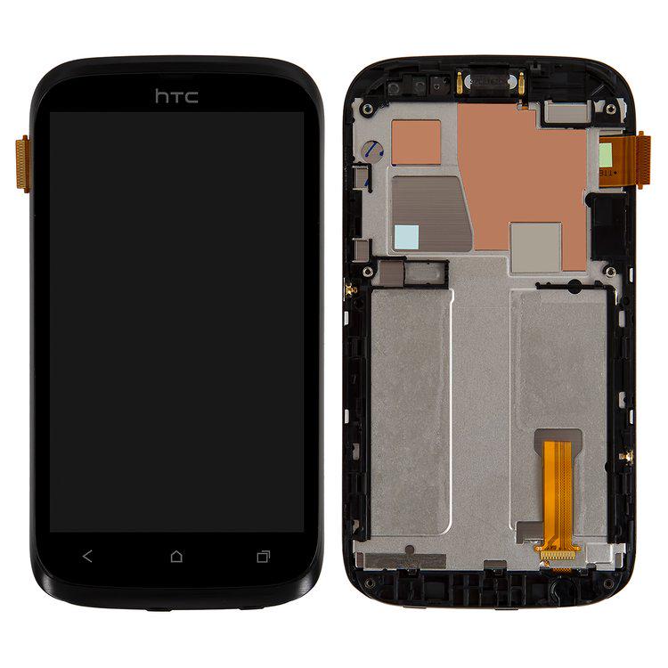 Дисплей для HTC T328w Desire V с передней панелью с сенсорным экраном Черный (00820000001129)