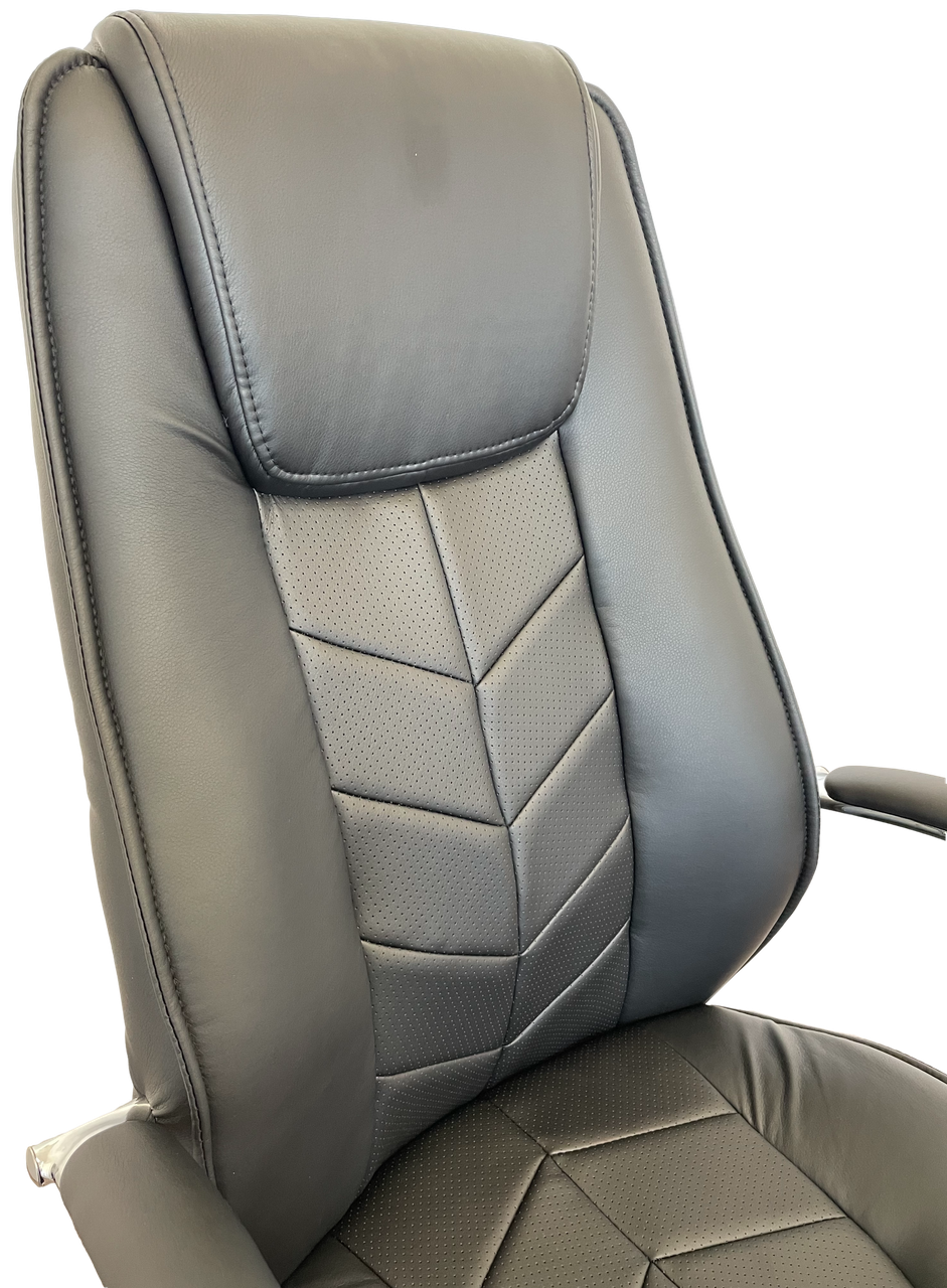 Кресло руководителя Техфорвард Гефест ANF эко-кожа крестовина хром Черный - фото 6 Кресло руководителя Техфорвард Гефест ANF эко-кожа крестовина хром Черный - фото 6