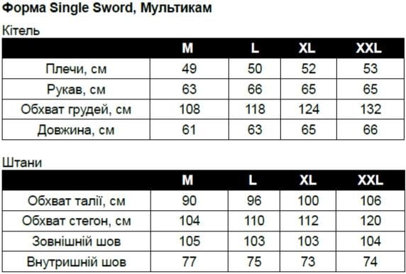 Військова форма Single Sword китель і штани XL Мультикам (241681) - фото 10