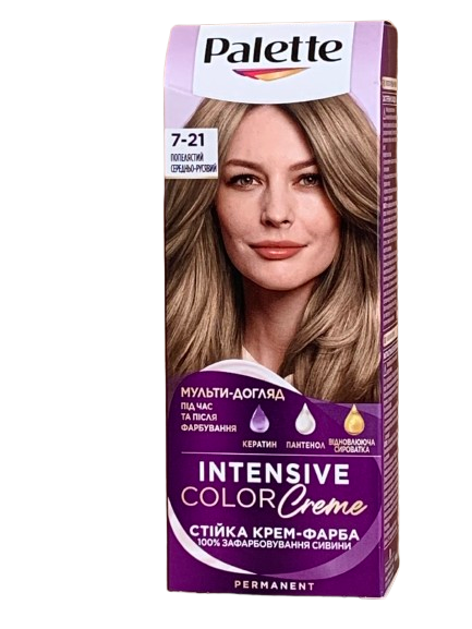 Фарба для волосся Palette 7-21 Попелястий середньо-русявий (78830) - фото 1