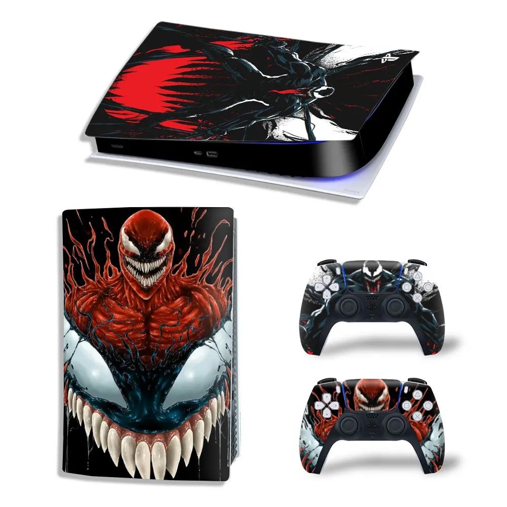 Виниловая наклейка для Sony PlayStation PS5 Venom Teeth 360