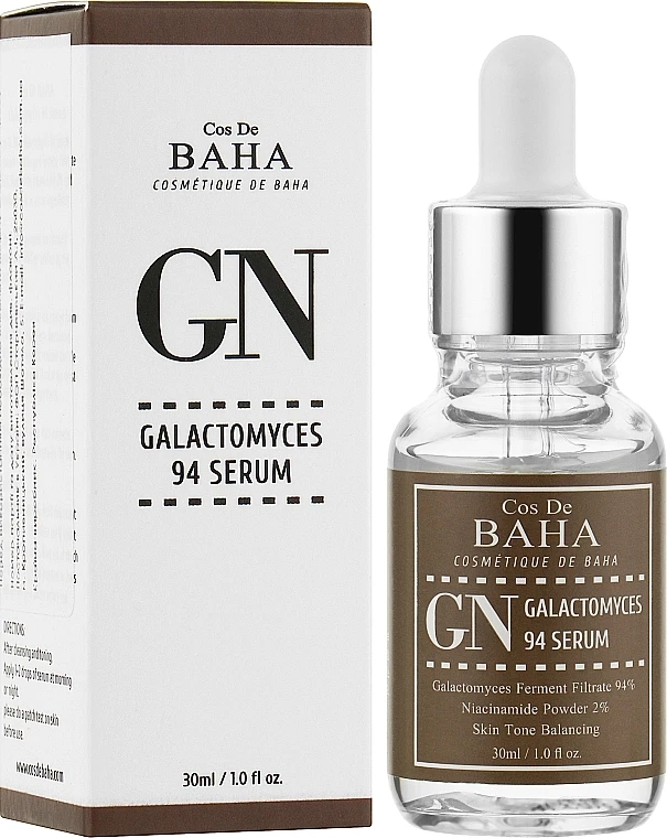 Сироватка для обличчя Cos de BAHA GN Galactomyces 94 для сяйва шкіри з галактомісиком та ніацинамідом 30 мл (32124522)