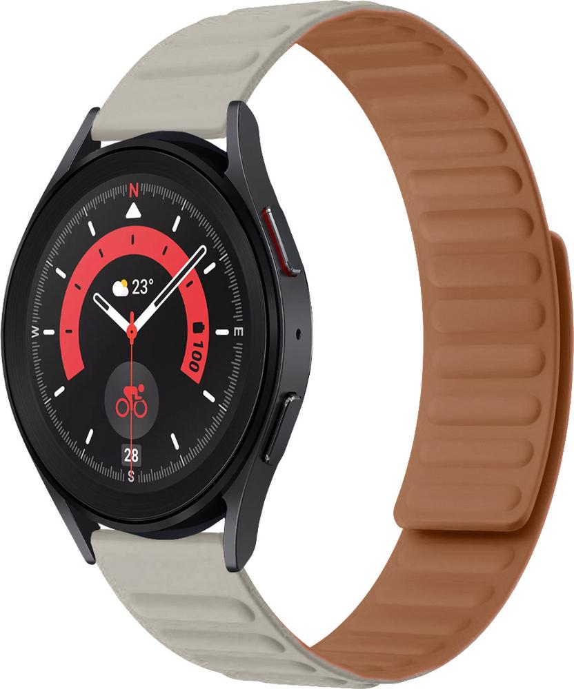 Ремешок Magneter для Galaxy Watch 5 Pro Beige (29667-34) - фото 1 Ремешок Magneter для Galaxy Watch 5 Pro Beige (29667-34) - фото 1