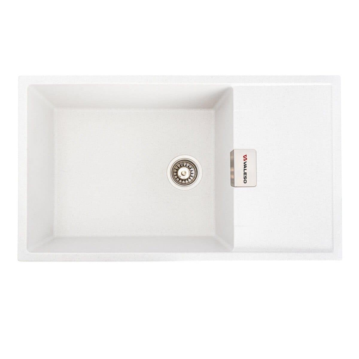 Мийка гранітна Valeso Diamond 860х500 врізна прямокутна Білий матовий (PLTM-SP000047140)