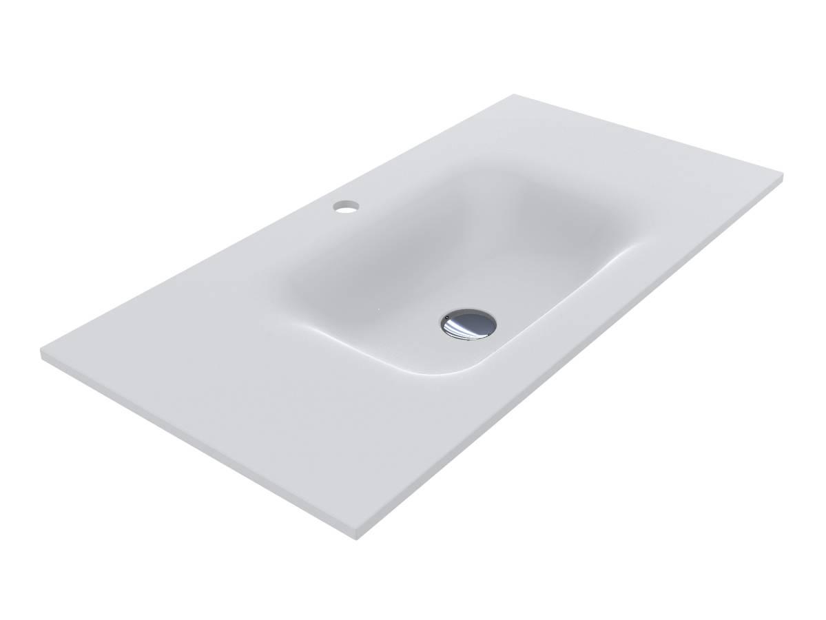 Умывальник Miraggio JESSEL 900 MIRASOFT с литого мрамора матовый Белый (84141)