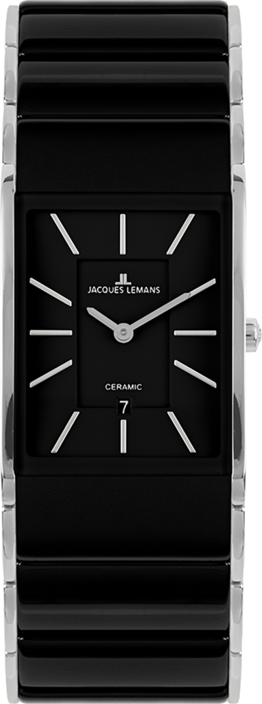Наручные часы женские Jacques Lemans Dublin 1-1939A со стальным корпусом/сапфировым стеклом WR 50 м и черным циферблатом Наручные часы женские Jacques Lemans Dublin 1-1939A со стальным корпусом/сапфировым стеклом WR 50 м и черным циферблатом