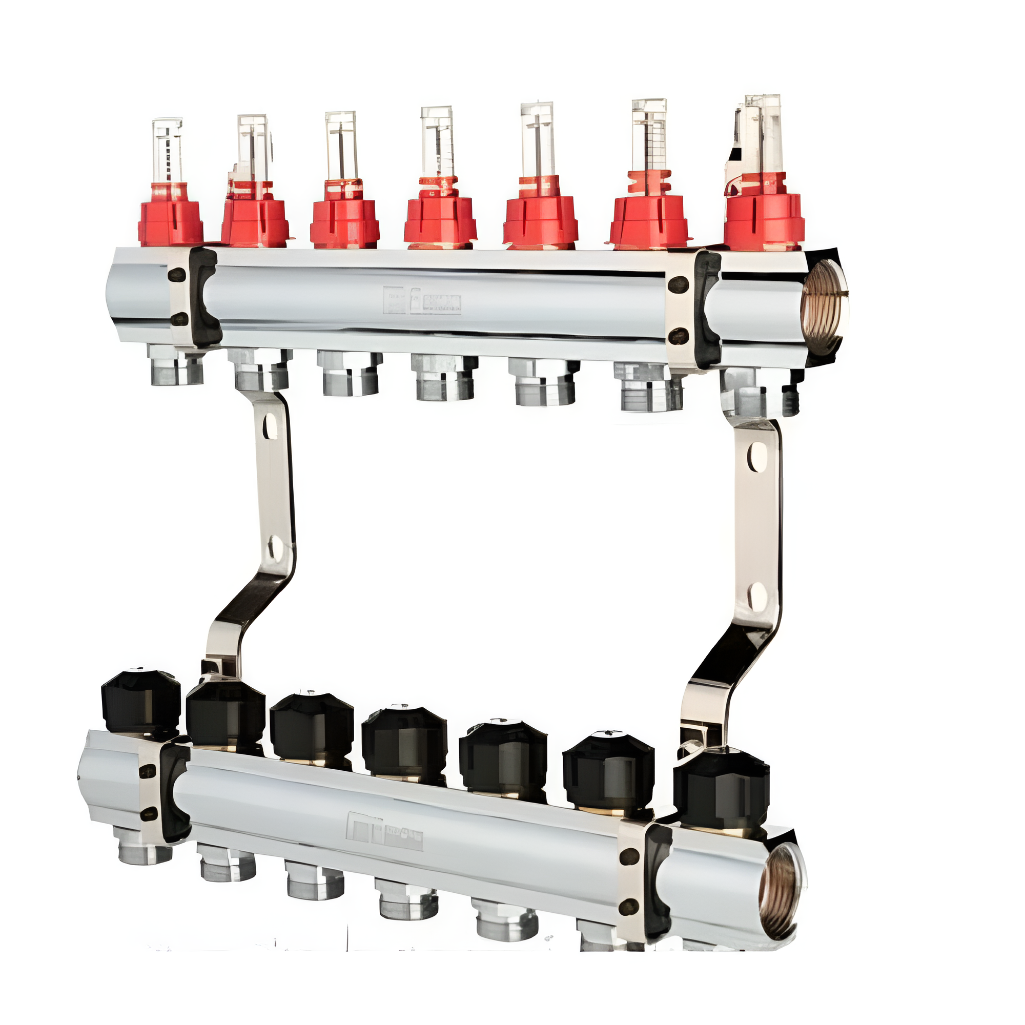 Коллектор FADO S.r.l из нержавеющей стали с расходомерами 7 выходов 1х3/4" (KRVS07) Коллектор FADO S.r.l из нержавеющей стали с расходомерами 7 выходов 1х3/4" (KRVS07)