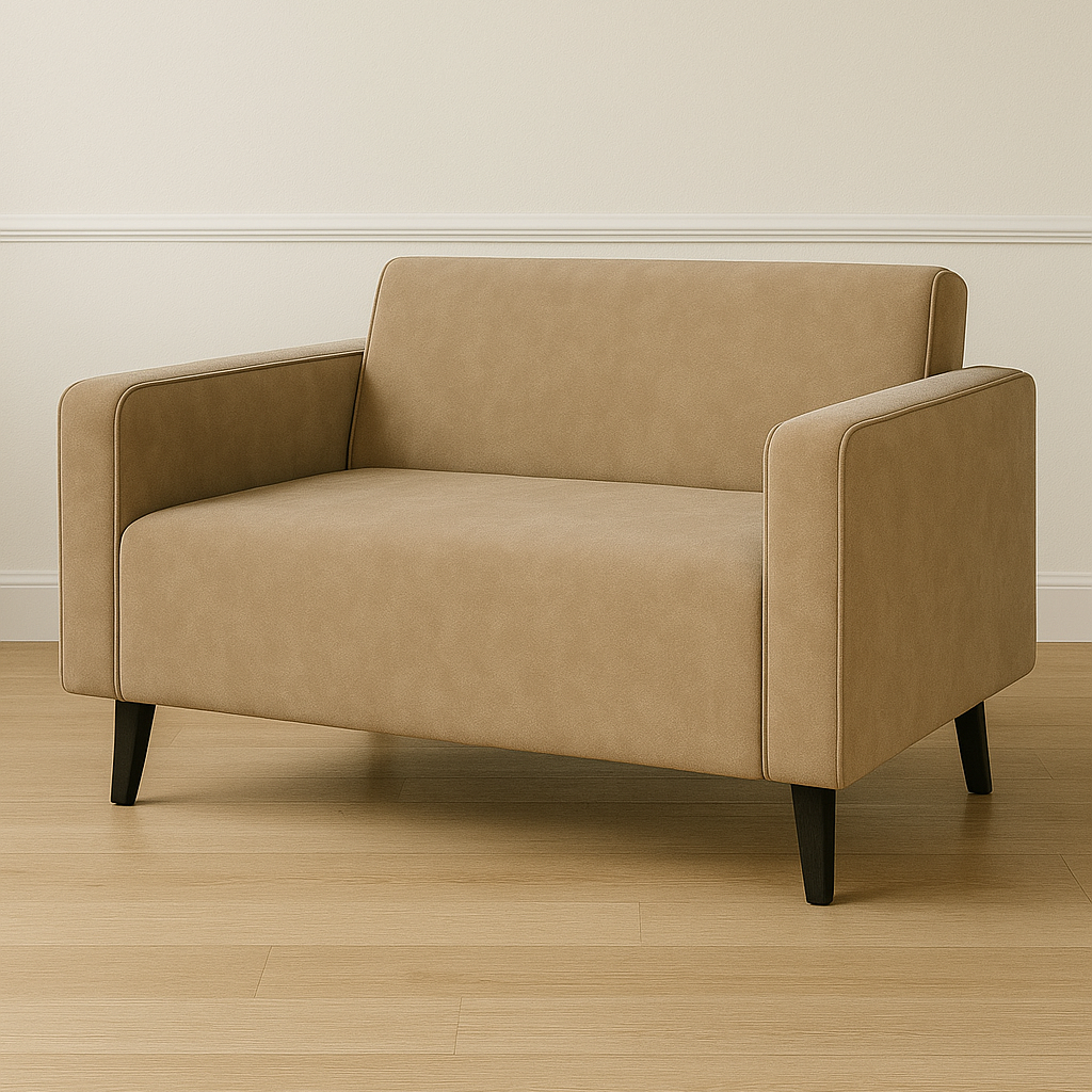 Диван офісний Tobi Sho Тайм з підлокітниками велюр Крокус 1460х680х770 мм Бежевий (Бежевий/07)