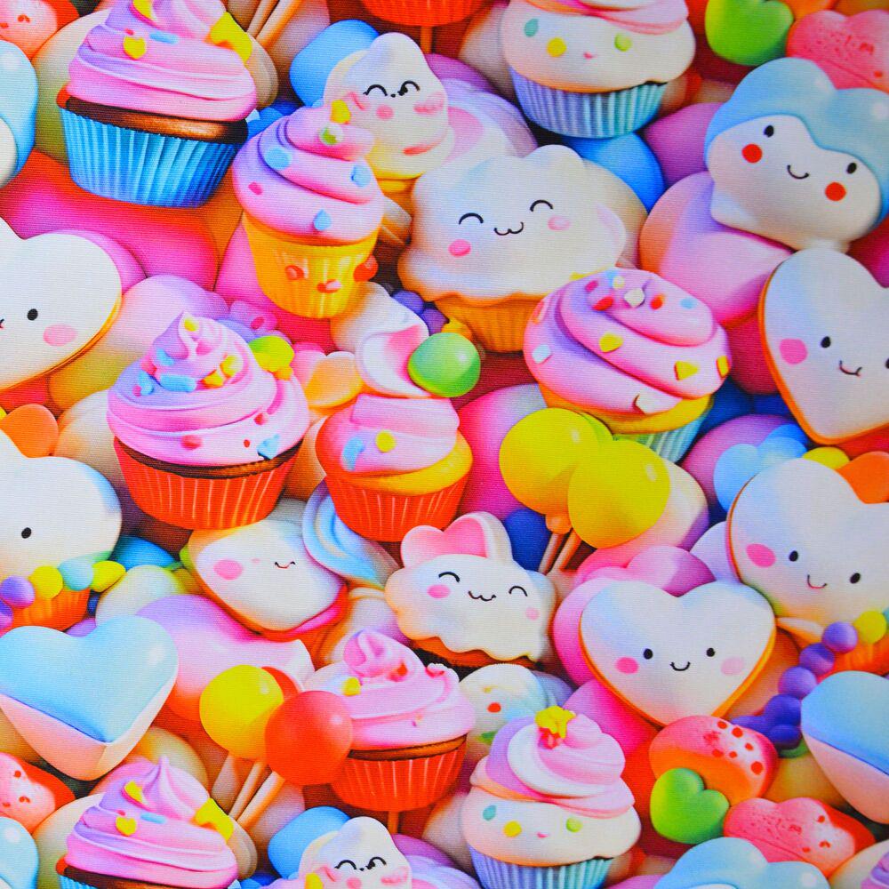 Тканина панама бавовна Солодке серденько 235 гр/м2 з захистом від плям 180 см (27454)