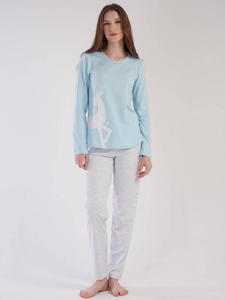 Пижама Vienetta 303125x45 женские S Голубой (190603) - фото 4 Пижама Vienetta 303125x45 женские S Голубой (190603) - фото 4