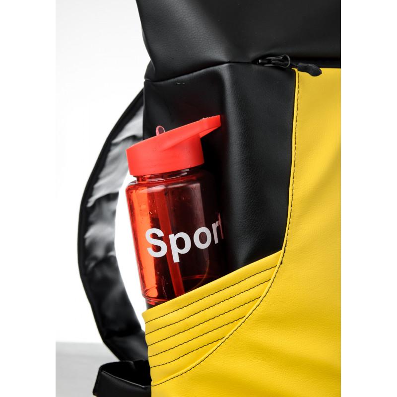 Рюкзак ролл Sambag RollTop MQN 41x27x18 см Черный с желтым - фото 3