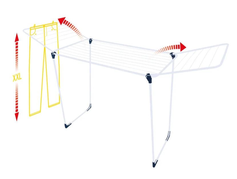 Сушарка для білизни підлогова Casa Si Merkur Pluse 18 м White (CS92234C04) - фото 4 Сушарка для білизни підлогова Casa Si Merkur Pluse 18 м White (CS92234C04) - фото 4