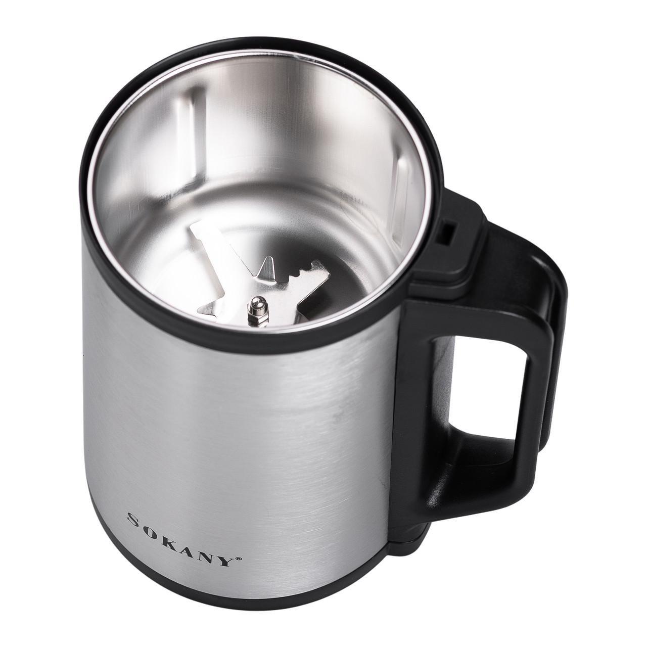 Кавомолка електрична Sokany SK-04021 для дрібного помолу із нержавіючої сталі 300 Вт автоматична 140 г (5873) - фото 1 Кавомолка електрична Sokany SK-04021 для дрібного помолу із нержавіючої сталі 300 Вт автоматична 140 г (5873) - фото 1