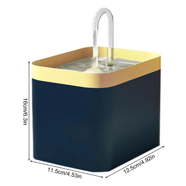 Поїлка-фонтан автоматична для тварин з інфрачервоним датчиком руху USB з трубкою 1,5 л Синій - фото 5