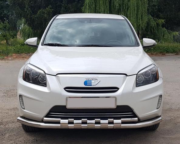 Передняя защита ST015 CAN для Toyota Rav 4 2006-2013 гг. нержавеющая сталь Хром