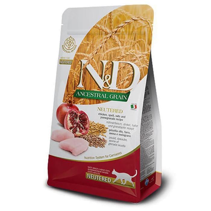 Корм низкозерновой Farmina N&D Low Grain Cat Chicken Neutered Adult для стерилизованных кошек с курицей и гранатом 1,5 кг (156434)