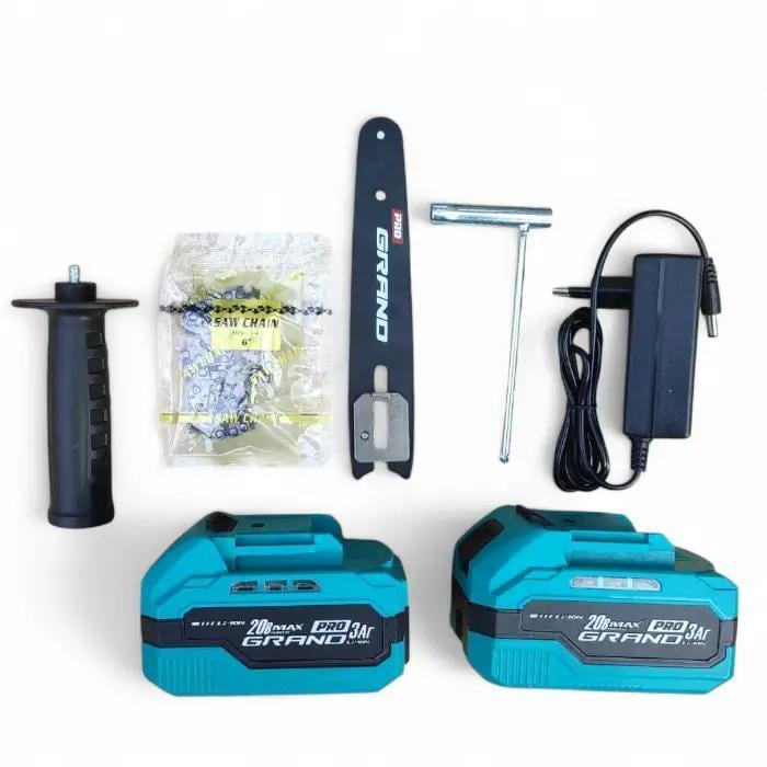 Пила цепная аккумуляторная Grand АПЦ-8М/3-2 с секатором Grand СА-30F/20BL-base с удлинителем 3 м (30775895) - фото 4
