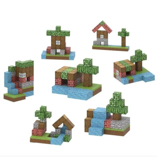 Конструктор магнітний Minecraft 48 блоків та 1 фігурка (38098456)