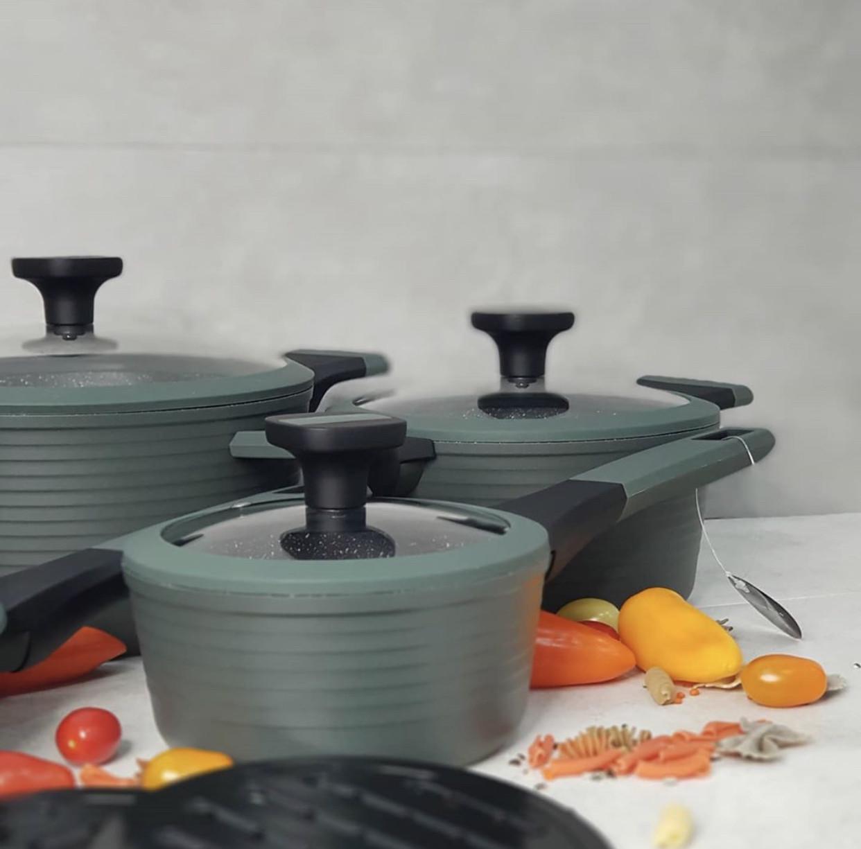 Набор котелков Edenberg с мраморным покрытием 10 пр. (EB-5633) - фото 6 Набор котелков Edenberg с мраморным покрытием 10 пр. (EB-5633) - фото 6