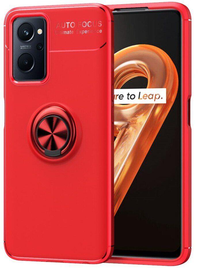 Чехол с кольцом OPPO A76 Autofocus Red (29942-2D)