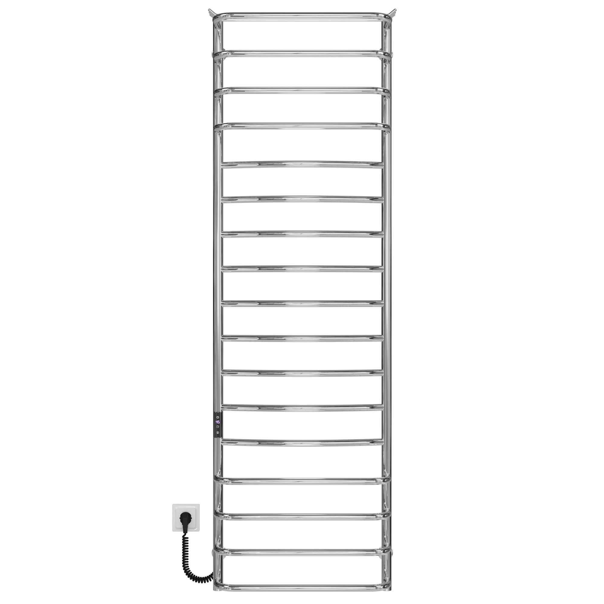 Полотенцесушитель электрический Deffi Юность П17 JD03 левое подключение нержавеющая сталь 500x1700 мм Хром (C.YU.170.50.17.ECL1)