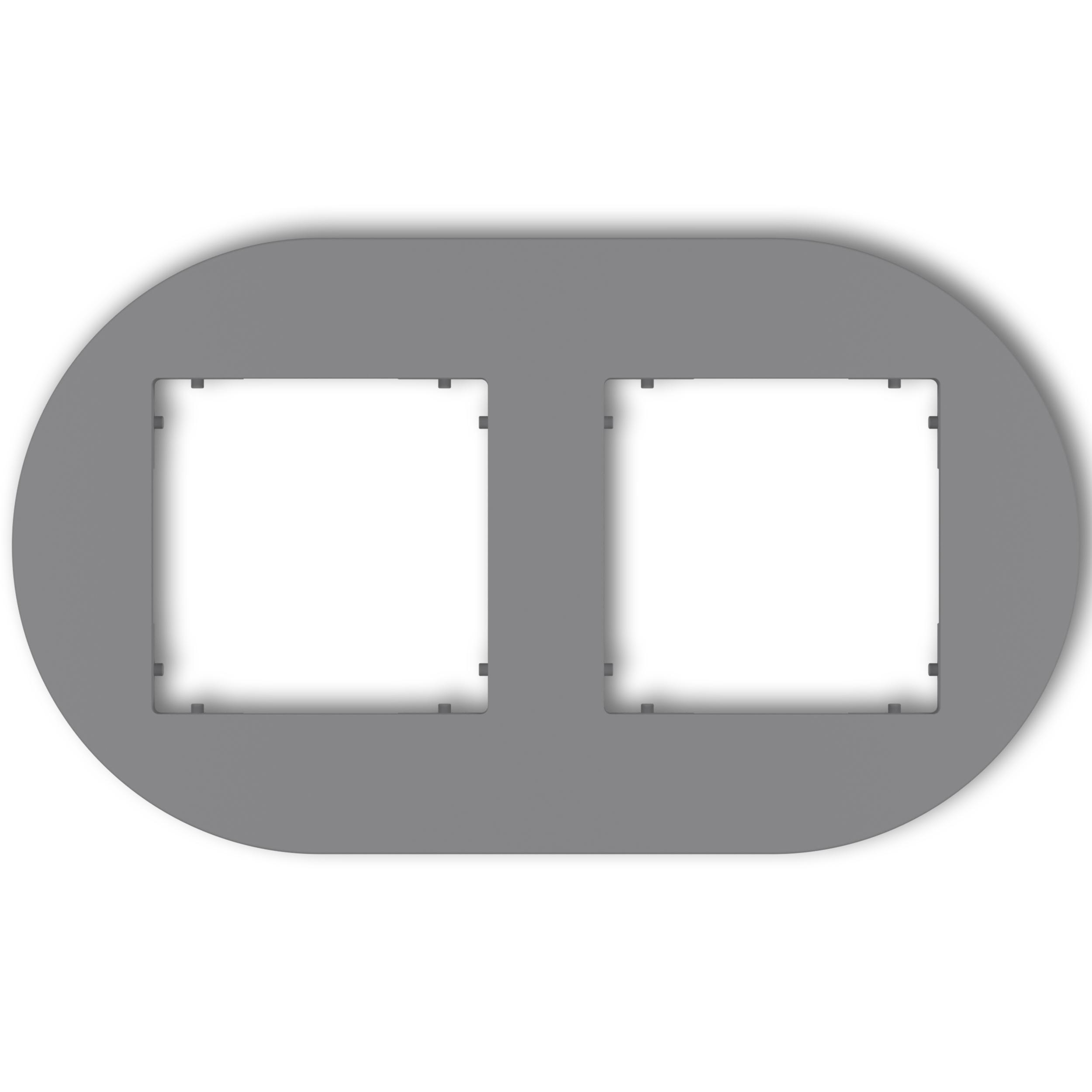 Рамка двойная универсальная круглая Karlik Mini Серый матовый (27MRTO-2)