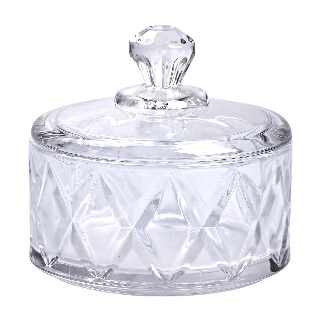 Цукерниця з кришкою скляна 10 см (5966) - фото 2